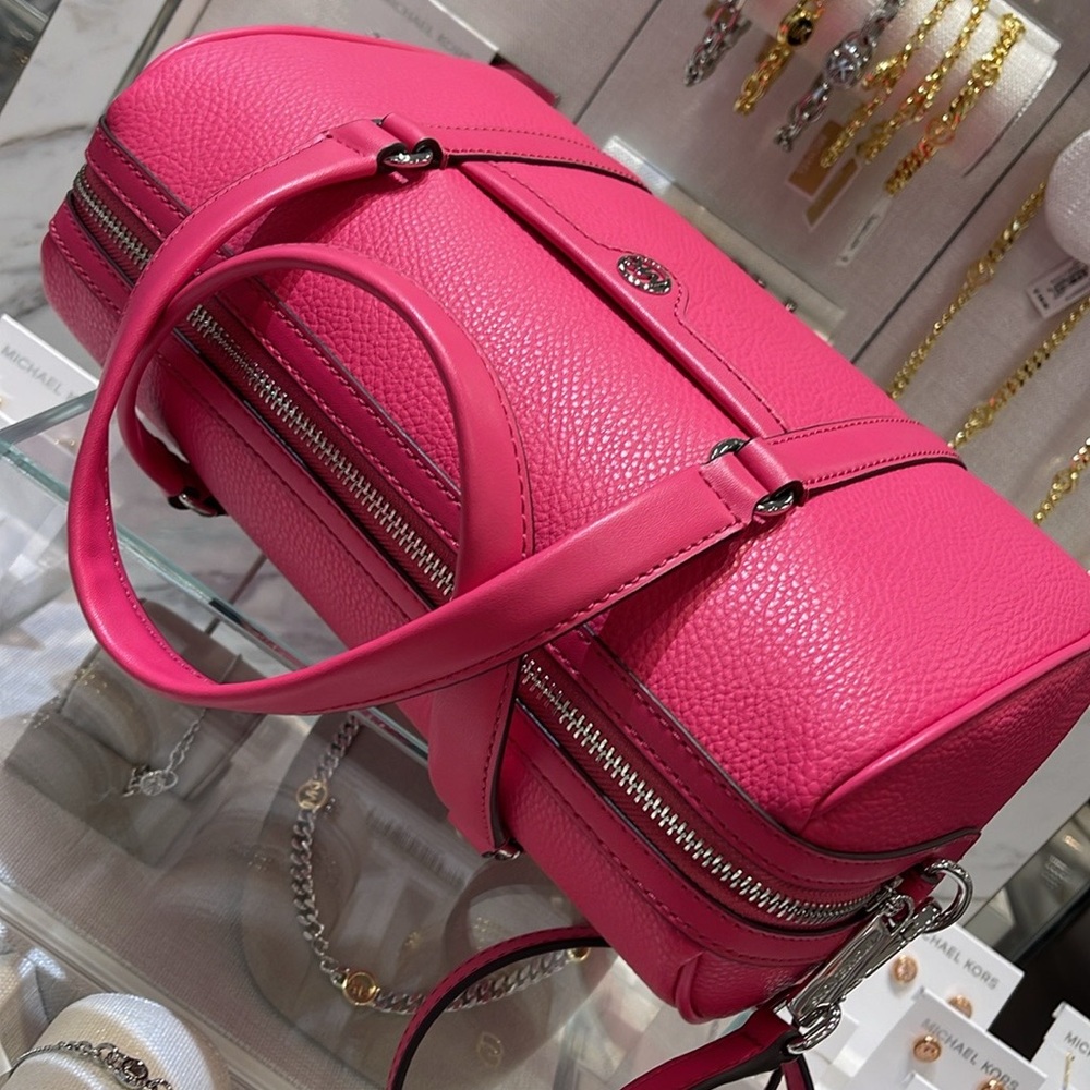 MICHAEL KORS JST TRAVEL MEDIUM DUFFLE SATCHEL SHOULDER CROSSBODY BAG MK SRAGONFR - Picture 6 of 16